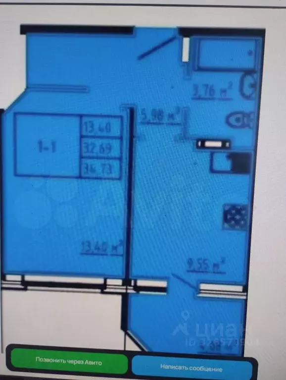 1-к кв. Брянская область, Брянский район, пос. Мичуринский ул. Андрея ... - Фото 1