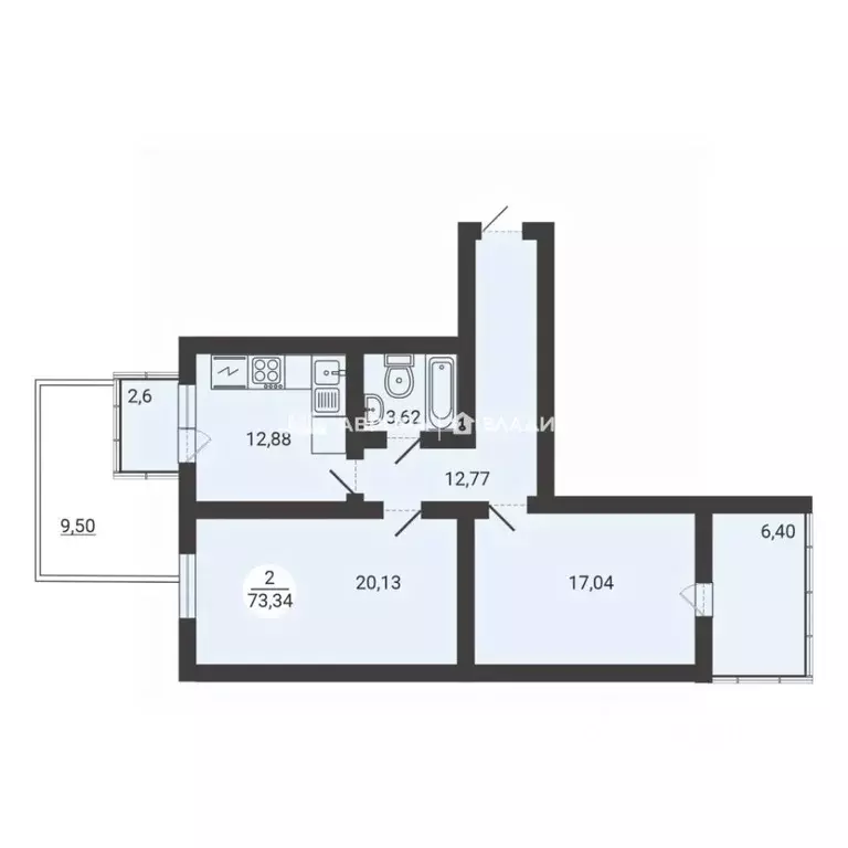 2-к кв. Челябинская область, Магнитогорск ул. Зеленый Лог, 71/2 (85.18 ... - Фото 1