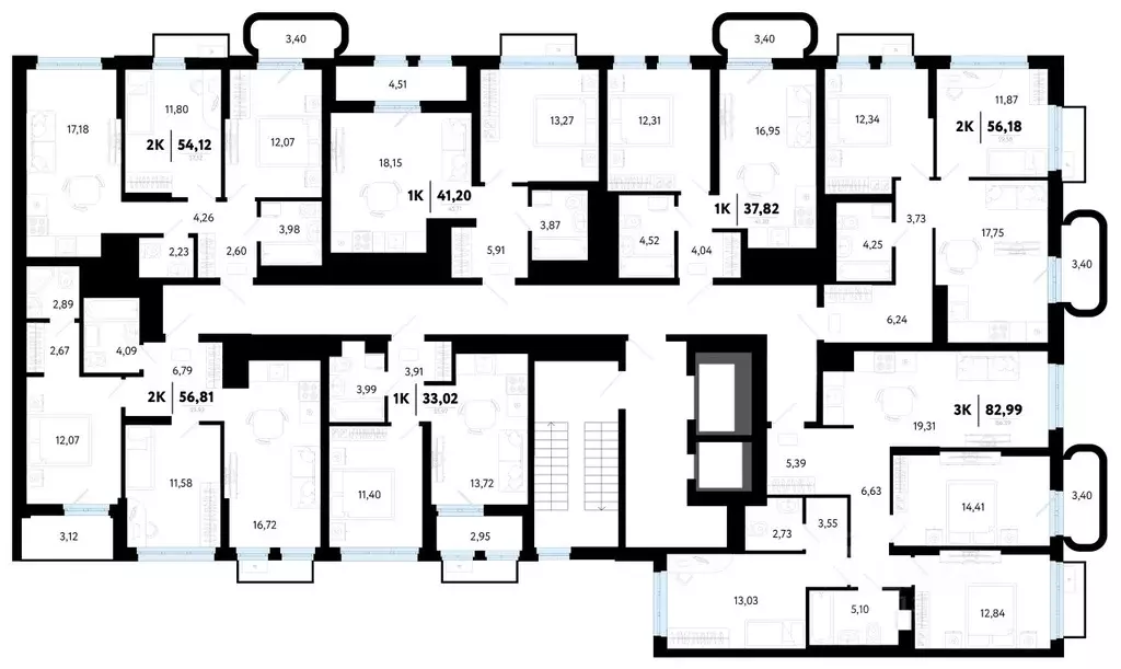 1-к кв. Тюменская область, Тюмень ул. Василия Малкова, 32 (37.82 м) - Фото 2