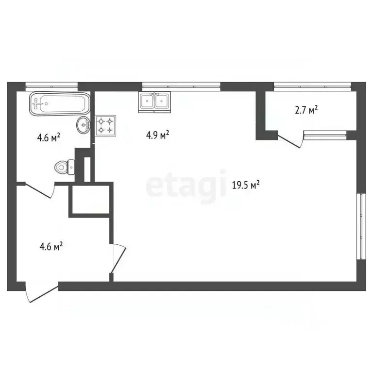 1-к кв. Санкт-Петербург бул. Измайловский, 9 (34.0 м) - Фото 2