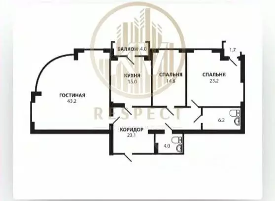 3-к кв. Ставропольский край, Кисловодск ул. Куйбышева, 7 (127.0 м) - Фото 1