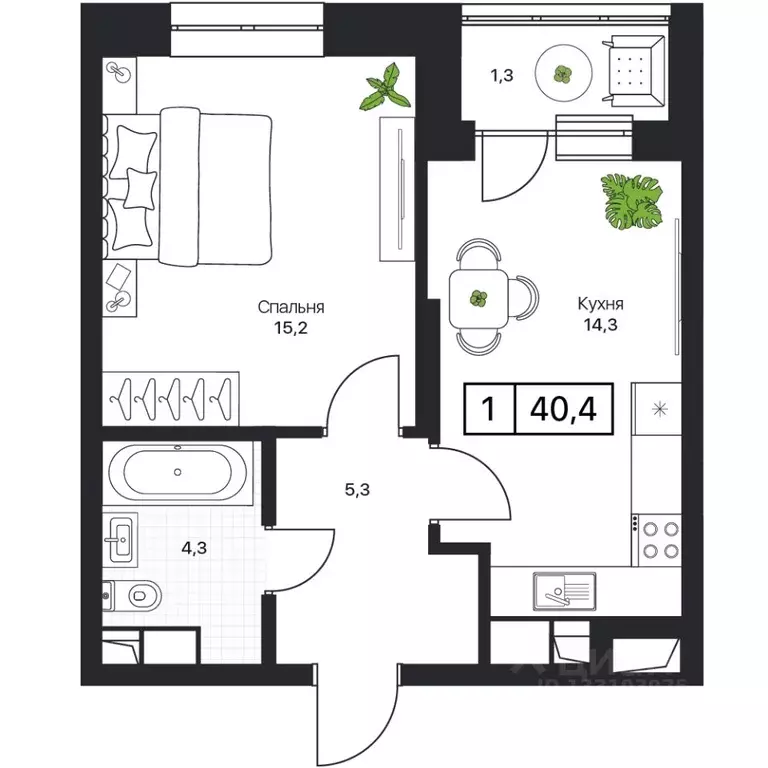 1-к кв. Московская область, Пушкино Пушкино Град жилой комплекс, к2 ... - Фото 1