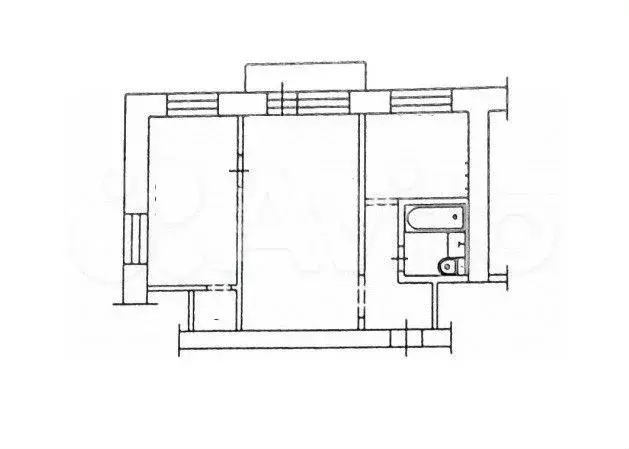 2-к. квартира, 40,6 м, 2/4 эт. - Фото 0