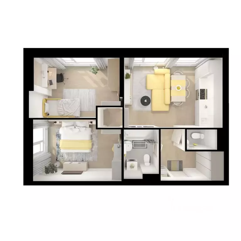 2-к кв. Московская область, Мытищи Ярославский квартал жилой комплекс, ... - Фото 2