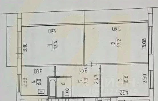 3-к кв. Пермский край, Пермь ул. Ивана Франко, 40/3 (62.0 м) - Фото 2