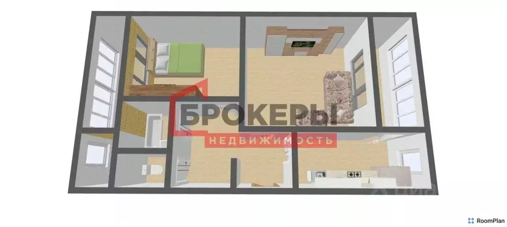 2-к кв. Севастополь ул. Бориса Михайлова, 12 (62.0 м) - Фото 2