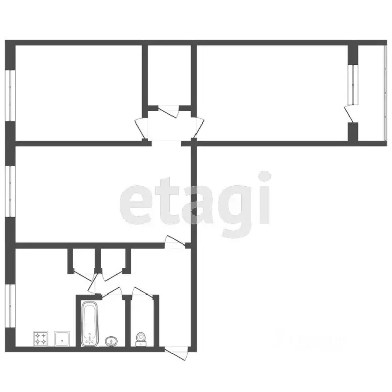 3-к кв. Мордовия, Саранск бул. Эрьзи, 13 (64.0 м) - Фото 2