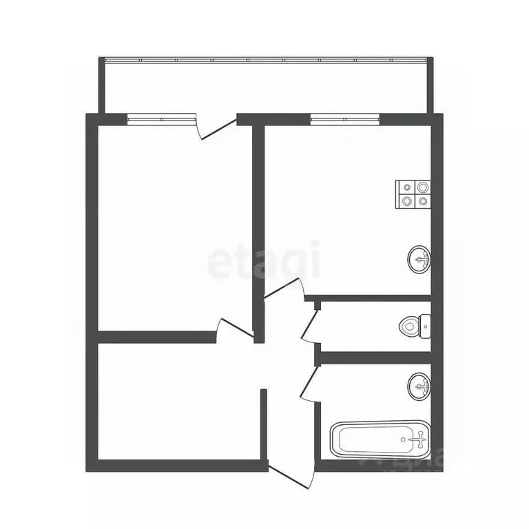 1-к кв. Иркутская область, Ангарск 32-й мкр, 5 (38.0 м) - Фото 2