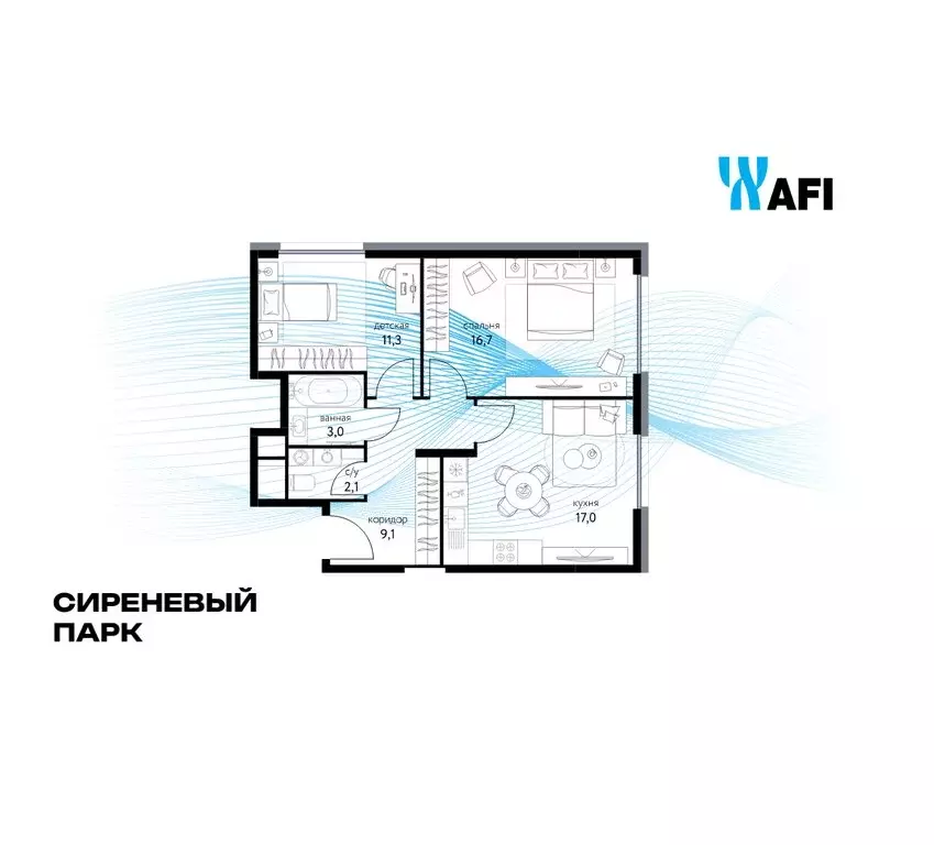 2-комнатная квартира: Москва, Тагильская улица, 2к1 (59.2 м) - Фото 1