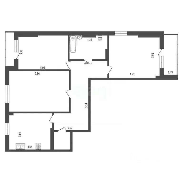 3-к кв. Ярославская область, Ярославль Которосльная наб., 57 (116.65 ... - Фото 1