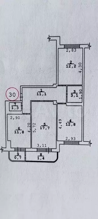 3-к. квартира, 70 м, 5/9 эт. - Фото 0