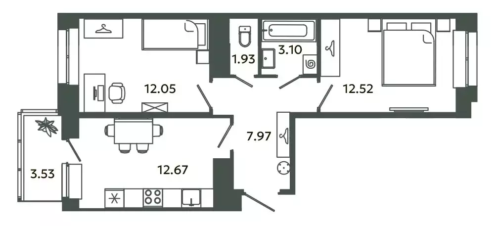 2-комнатная квартира: городской посёлок Новоселье, Аннинская улица, 4 ... - Фото 1