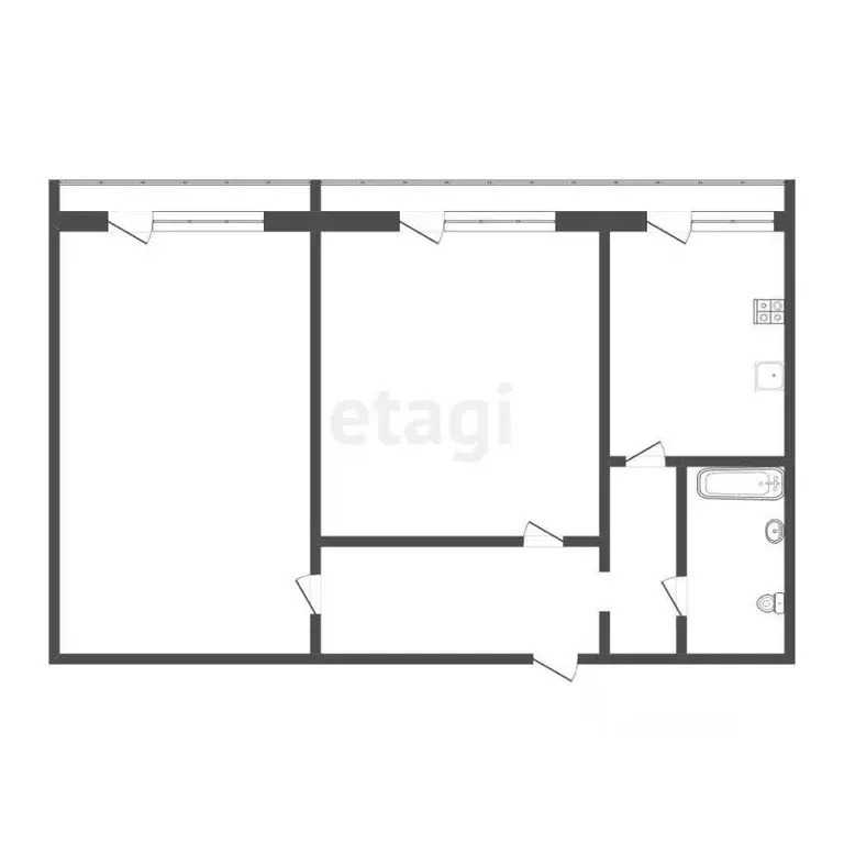 2-к кв. Костромская область, Кострома ул. Северной Правды, 31 (48.0 м) - Фото 1