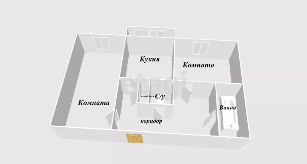 2-к кв. Сахалинская область, Южно-Сахалинск Луговое п/р, ул. Имени В. ... - Фото 1