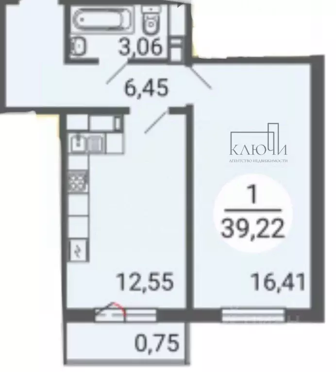 1-к кв. Челябинская область, Магнитогорск просп. Ленина, 114 (39.2 м) - Фото 2