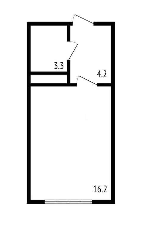 Квартира-студия: аул Новая Адыгея, Песочная улица, 1к1 (23.7 м) - Фото 2