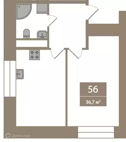 Продаётся 1-к квартира, 36.7 м - Фото 1