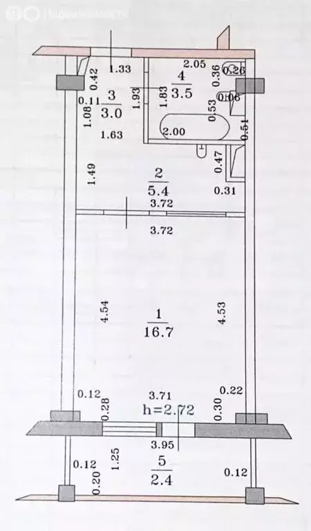 Квартира-студия: Казань, улица Седова, 1 (28.6 м) - Фото 1