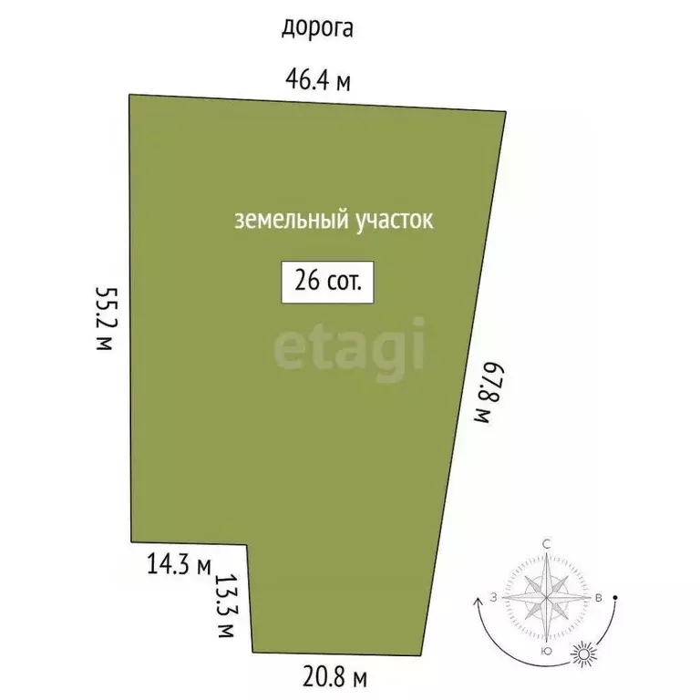 Участок в Тюменская область, Тюменский район, д. Речкина  (26.0 сот.) - Фото 1