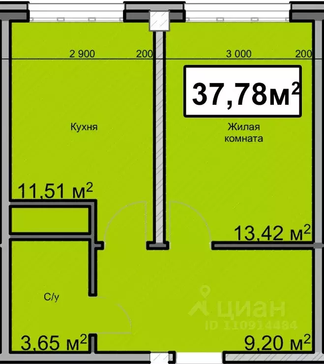 1-к кв. Ставропольский край, Ессентуки ул. Благодатная, 22к3 (37.78 м) - Фото 0