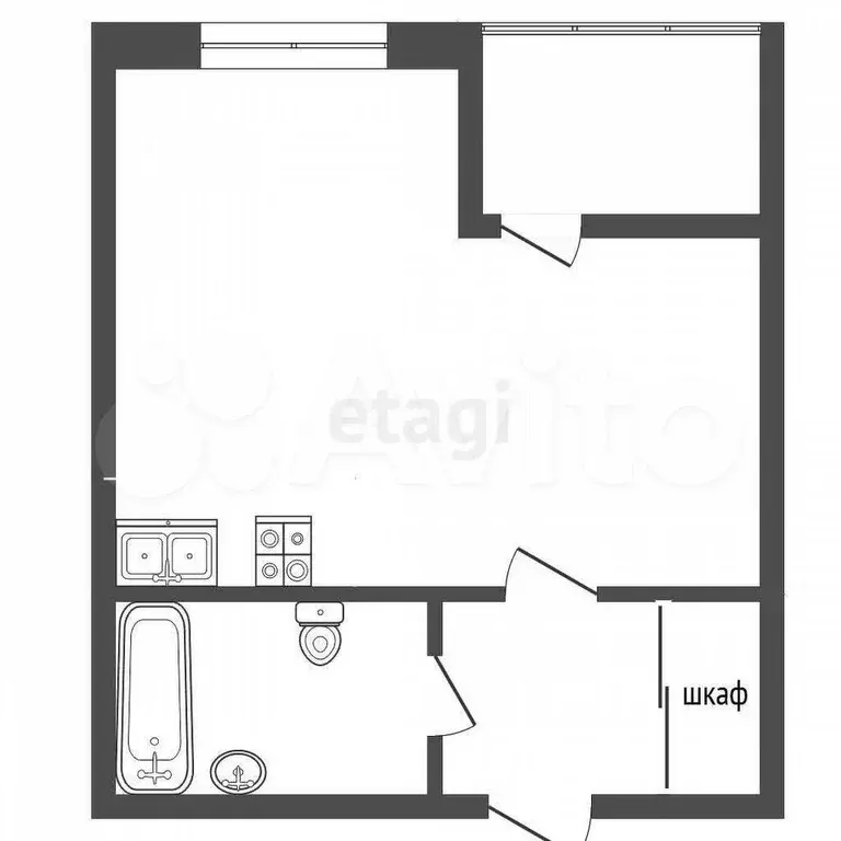 Квартира-студия, 31,7 м, 15/17 эт. - Фото 0