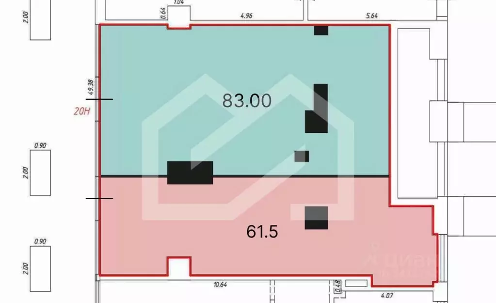 Помещение свободного назначения в Москва ул. Нижние Мневники, 16к4 (83 ... - Фото 2