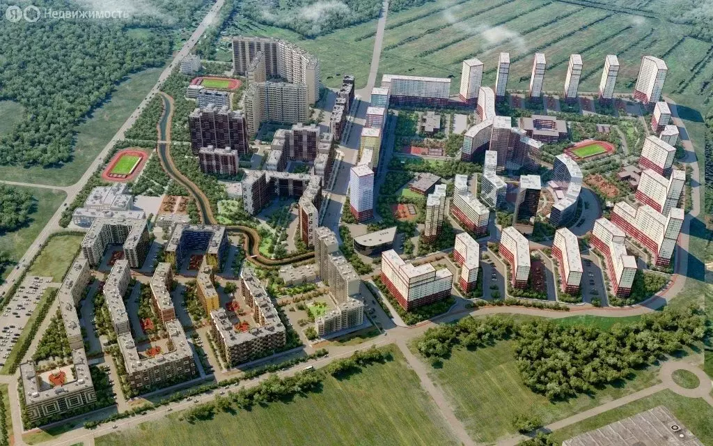 2-комнатная квартира: Кудрово, Центральная улица, 52к1 (49.2 м) - Фото 1