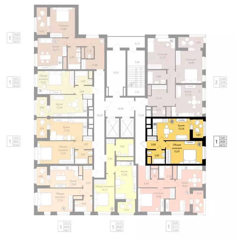 1-к кв. Мордовия, Саранск Юбилейный жилрайон, 3-й мкр, Новая История ... - Фото 2