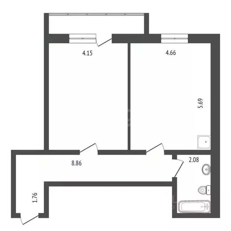 2-к кв. Красноярский край, Красноярск ул. Курчатова, 1г (74.6 м) - Фото 2