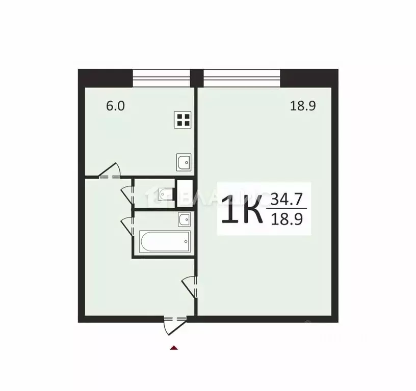 1-к кв. Москва Ферганская ул., 9К1 (34.7 м) - Фото 0