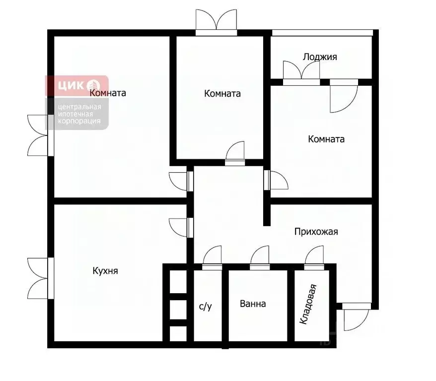 3-к кв. Рязанская область, Рязань ул. Шевченко, 82к2 (62.8 м) - Фото 2