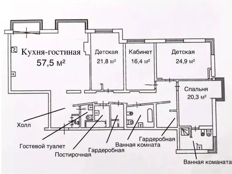 5-к кв. Москва Мосфильмовская ул., 70к2 (202.9 м) - Фото 2