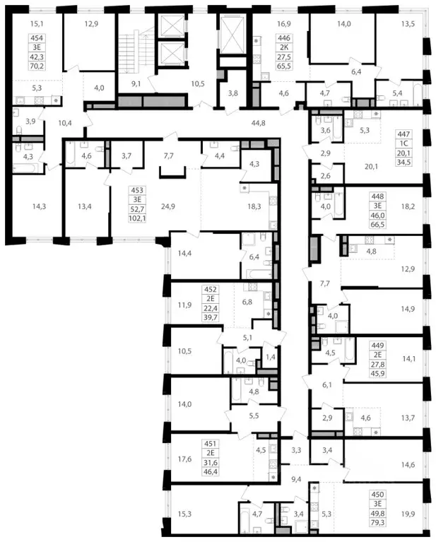 2-к кв. Москва Семеновский Парк 2 жилой комплекс (70.2 м) - Фото 1