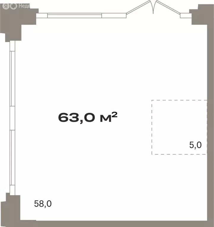 Помещение свободного назначения (63 м) - Фото 2