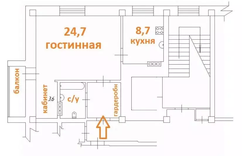 1-к кв. Пермский край, д. Кондратово ул. Карла Маркса, 8Б (46.2 м) - Фото 2
