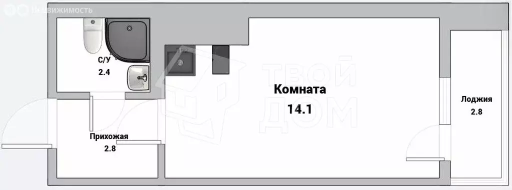 Квартира-студия: Санкт-Петербург, Гудиловская улица, 9 (22.1 м) - Фото 0