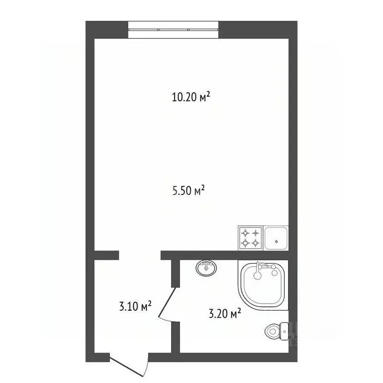 Студия Амурская область, Благовещенск Зея Парк жилой комплекс, 4 (22.0 ... - Фото 2