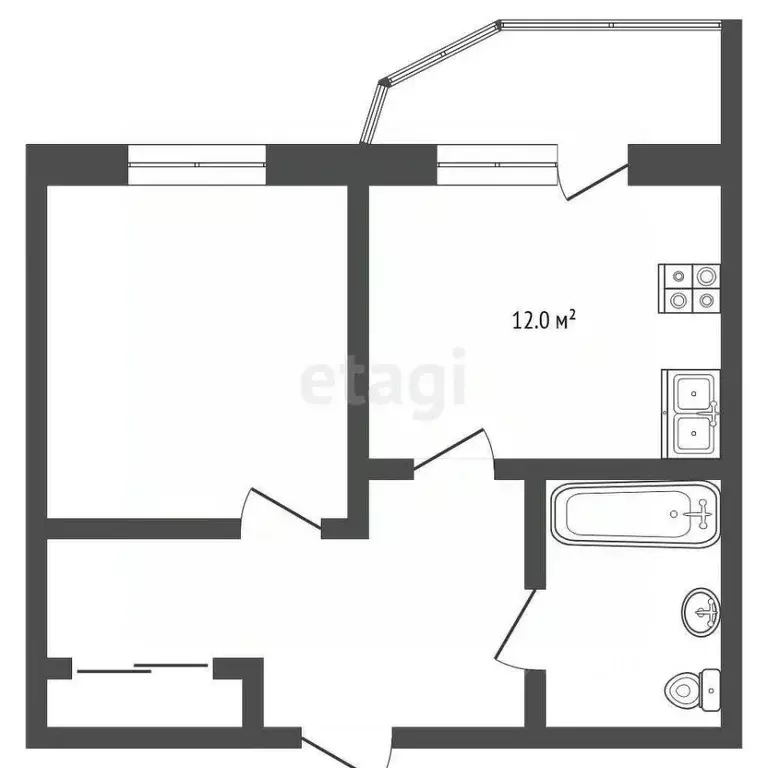 1-к кв. Московская область, Красногорск ул. Спасская, 1к3 (41.3 м) - Фото 2