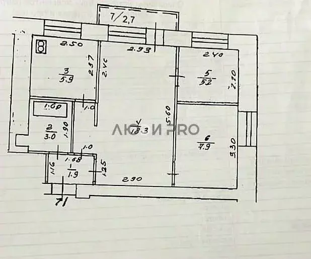 3-к кв. Башкортостан, Уфа ул. Цюрупы, 106 (42.2 м) - Фото 2