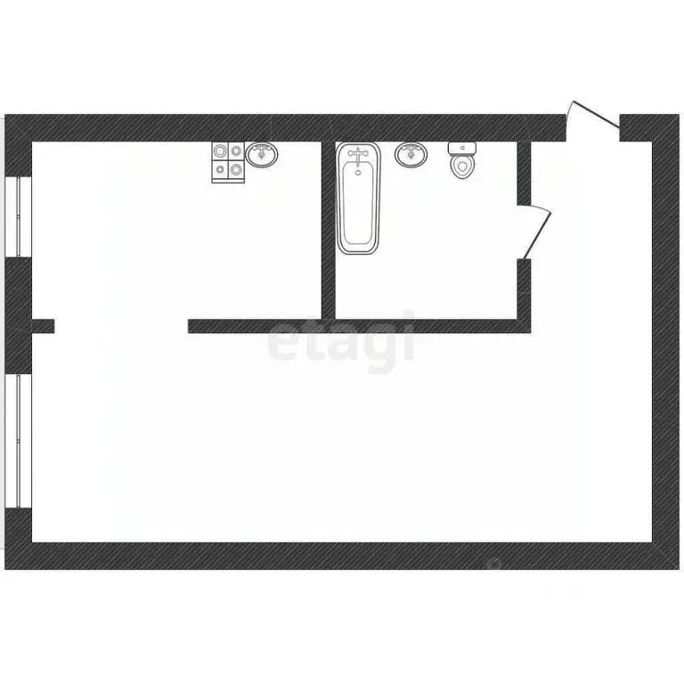Студия Смоленская область, Смоленск ул. Соболева, 82 (26.1 м) - Фото 1