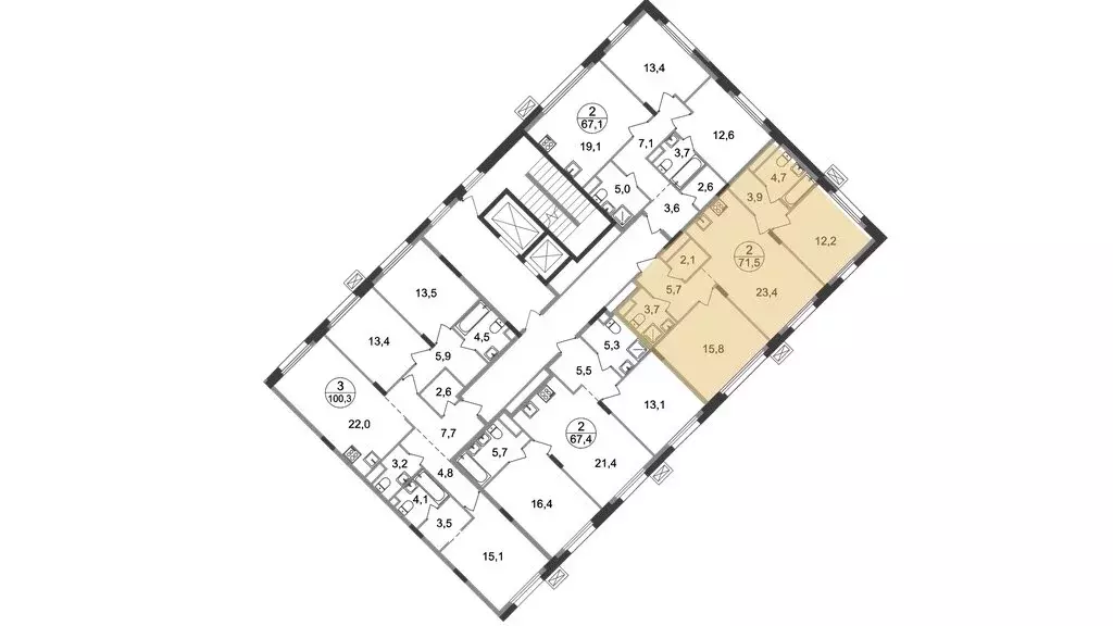 2-комнатная квартира: посёлок городского типа Заречье, Мещерский ... - Фото 2