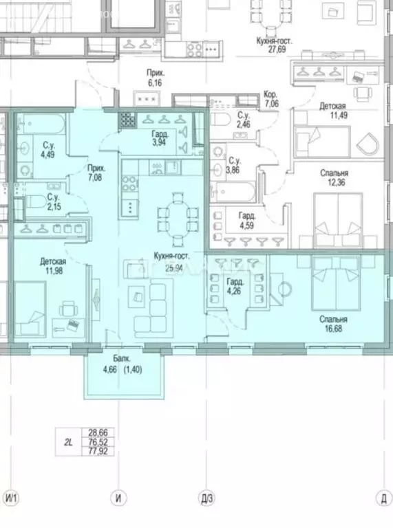 2-комнатная квартира: Санкт-Петербург, набережная Чёрной речки, 35 ... - Фото 1