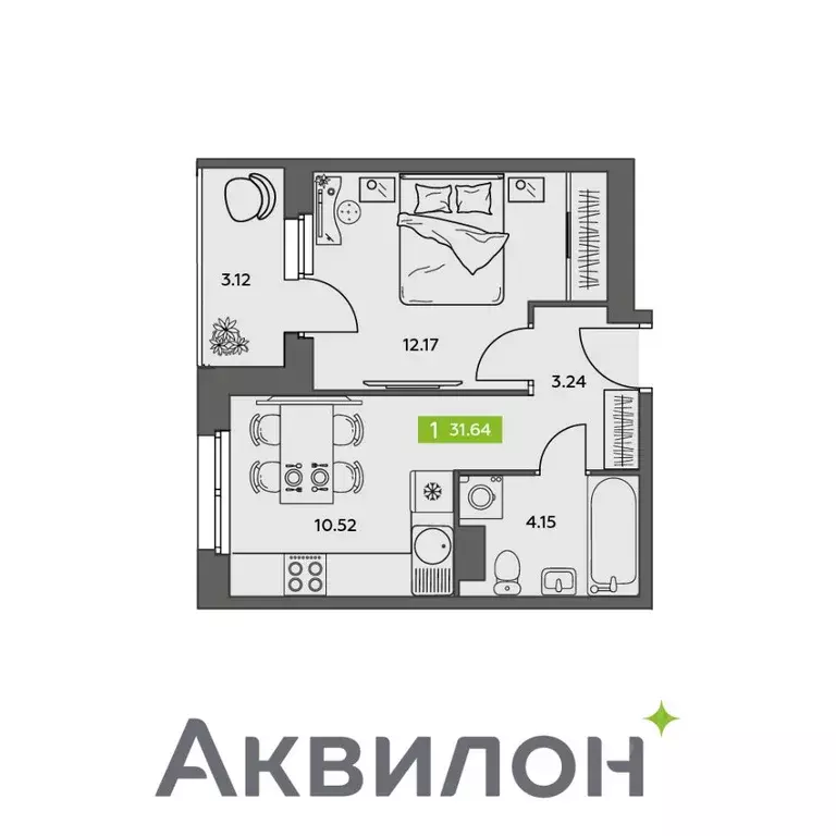 1-к кв. Архангельская область, Северодвинск Аквилон Север жилой ... - Фото 0