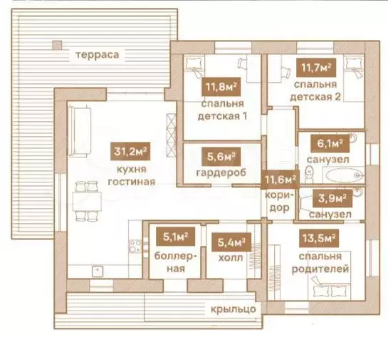 Дом 152,2 м на участке 10 сот. - Фото 0
