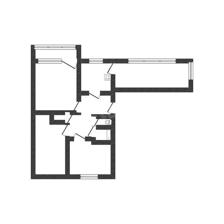 3-комнатная квартира: Валуйки, улица Островского, 1А (61.2 м) - Фото 1