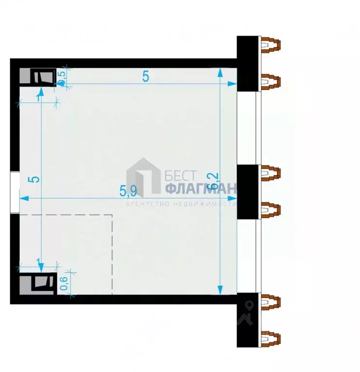 Помещение свободного назначения в Москва Выборгская ул., 18 (36 м) - Фото 2