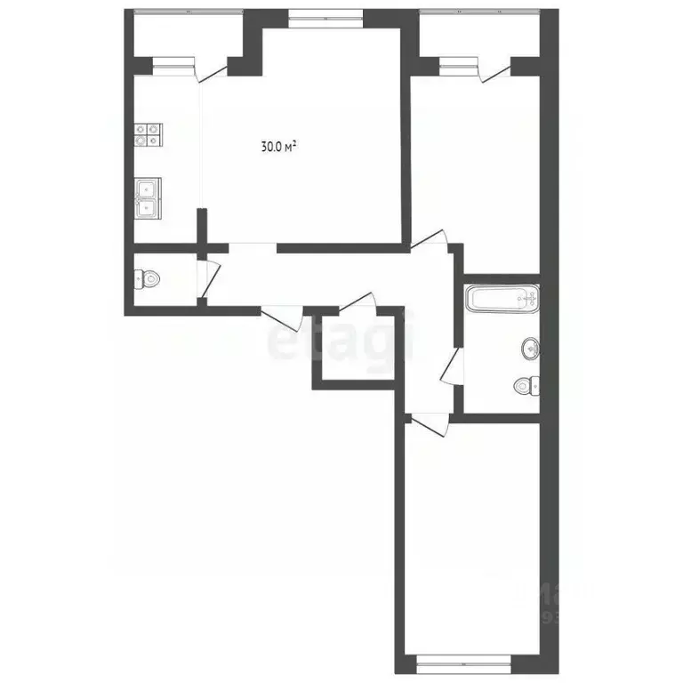 2-к кв. Тюменская область, Тюмень ул. Михаила Сперанского, 33/1 (80.0 ... - Фото 2