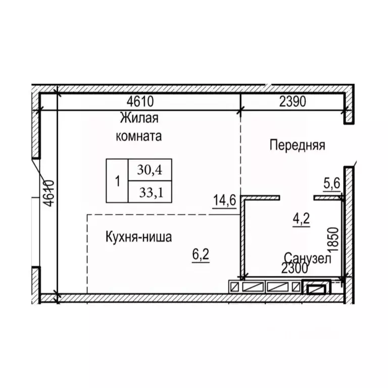 1-к кв. Приморский край, Владивосток На Черняховского жилой квартал,  ... - Фото 2
