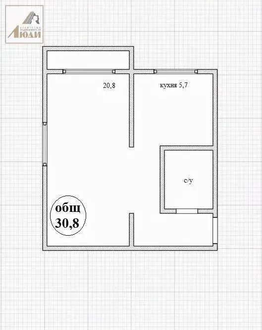 1-к кв. Новосибирская область, Новосибирск ул. Кузьмы Минина, 7 (30.8 ... - Фото 1
