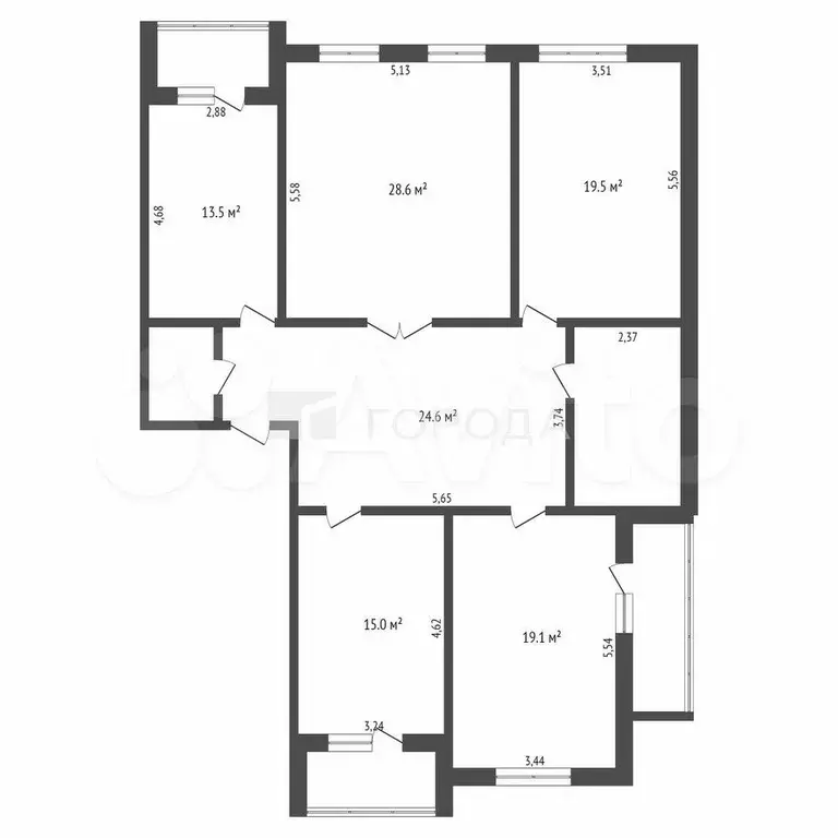 4-к. квартира, 136 м, 3/10 эт. - Фото 0